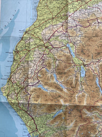 Johnstons Cloth New 2 Miles To 1 Inch Map - Lake District Windermere Circa 1954