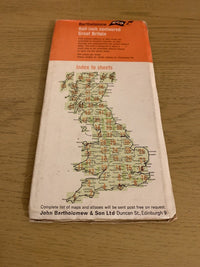 North Wales Anglesey Bartholomew - Half Inch Cloth Map 1968 No 27 Bangor Bala