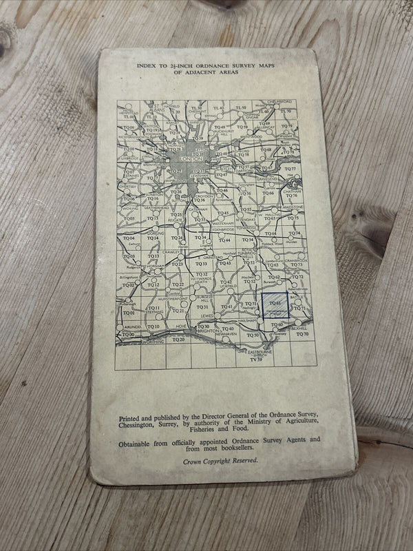 HERSTMONCEUX Ordnance Survey Sheet TQ61  1:25000 1959 Penhurst Wartling