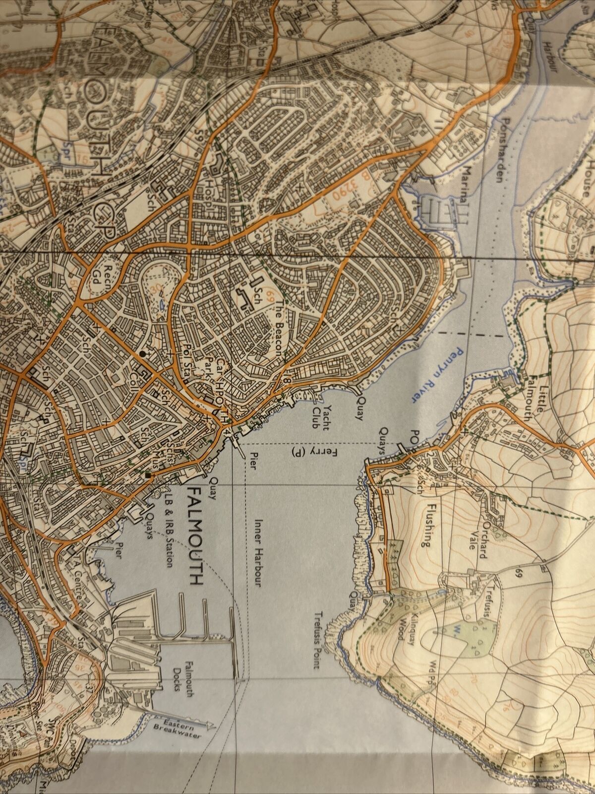 FALMOUTH & ST MAWES Pathfinder 1366 Ordnance Survey SW83 / 93 1:25,000 1990