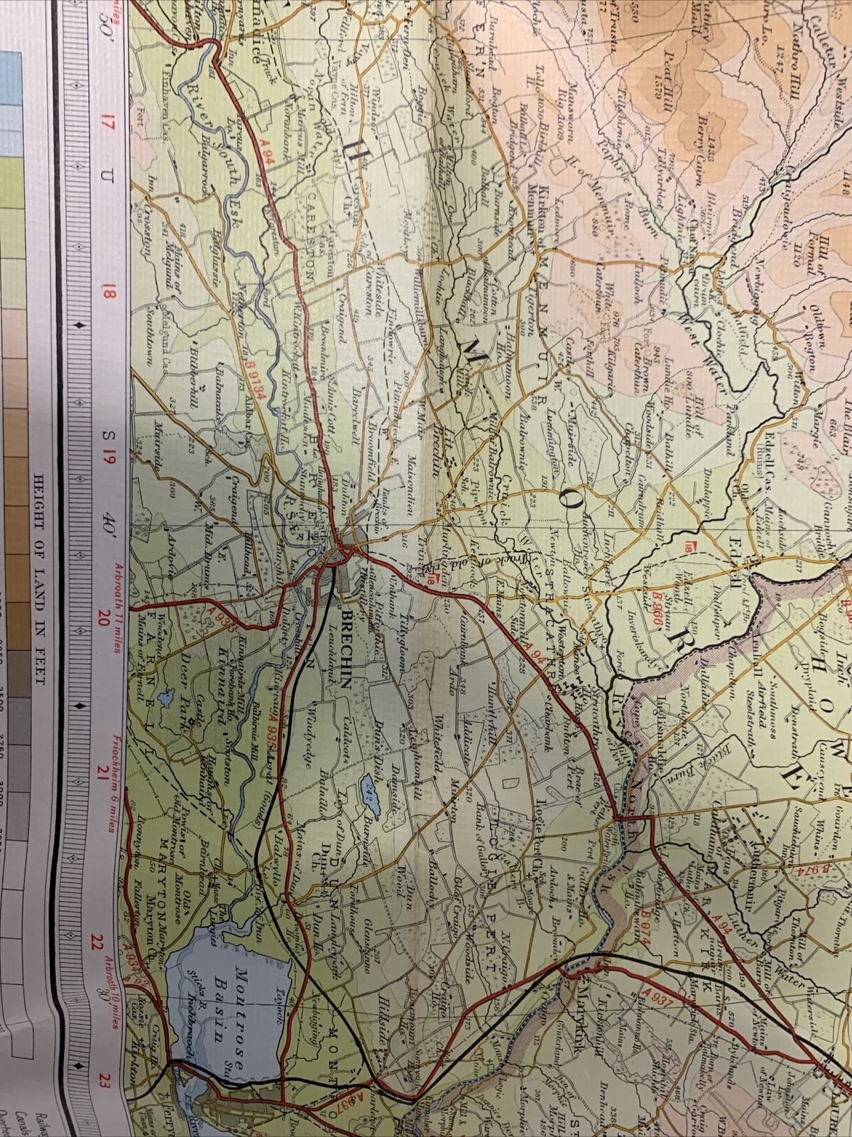 DEESIDE Scotland Aberdeen Bartholomew Half Inch CLOTH Map No 52 1969 Braemar