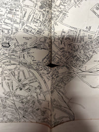 LEEDS Old Pointer Map With Many Adverts Possibly 1950s? West Yorkshire