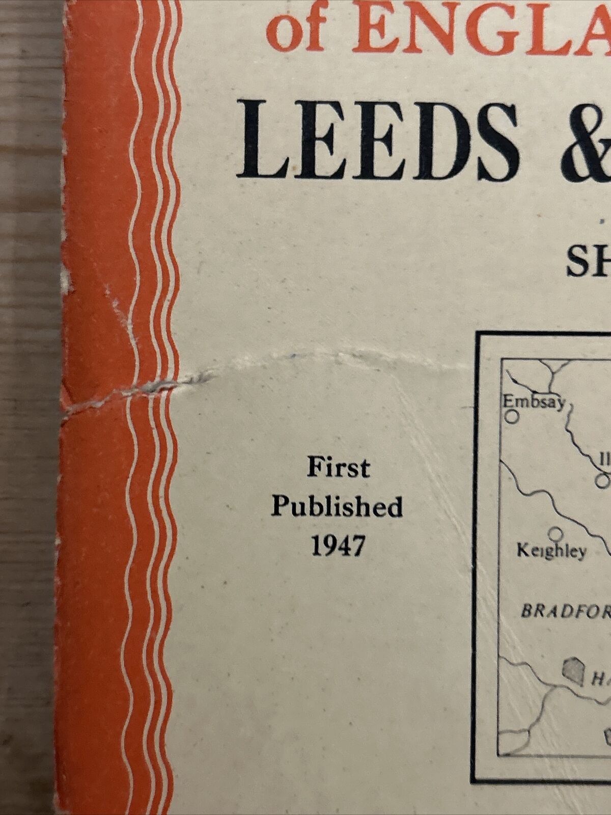 LEEDS & BRADFORD Ordnance Survey Map One Inch 1947 Sheet 96 Paper Sixth Edition