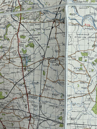 YORK Ordnance Survey Cloth One In Map 1947  Sixth Edition Sheet 97 Dissected