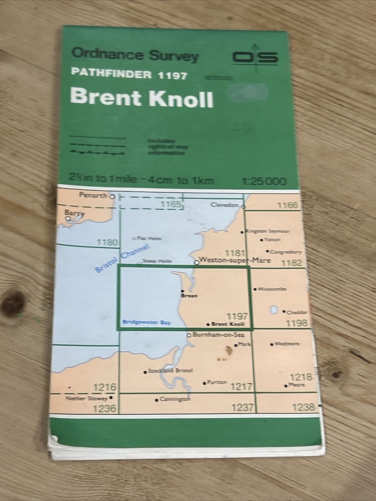 BRENT KNOLL 1981 Ordnance Survey Pathfinder 1197 Map 1:25000 Loxton Banwell