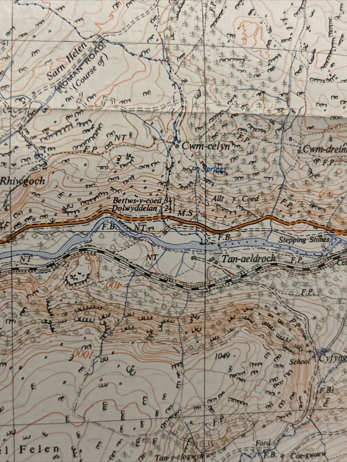 BETWS-Y-COED Ordnance Survey Sheet SH75 Map 1:25000 First Series 1953