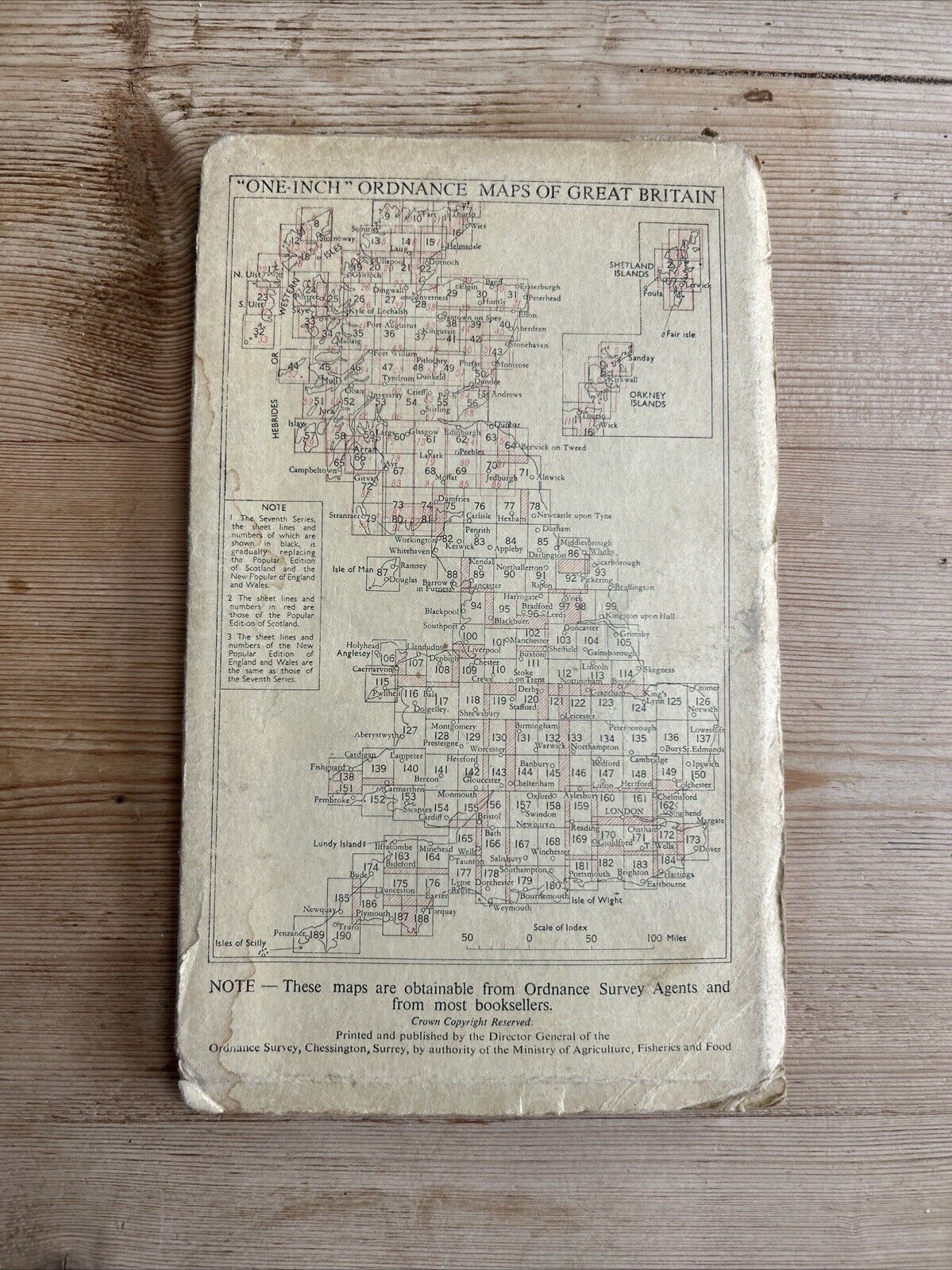 CHICHESTER Ordnance Survey Cloth One Inch Map 1945 Sixth Edition Sheet 181