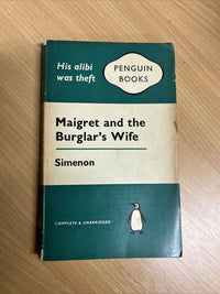 MAIGRET AND THE BURGLARS WIFE Simenon Penguin Green Crime Books No 1362 1960