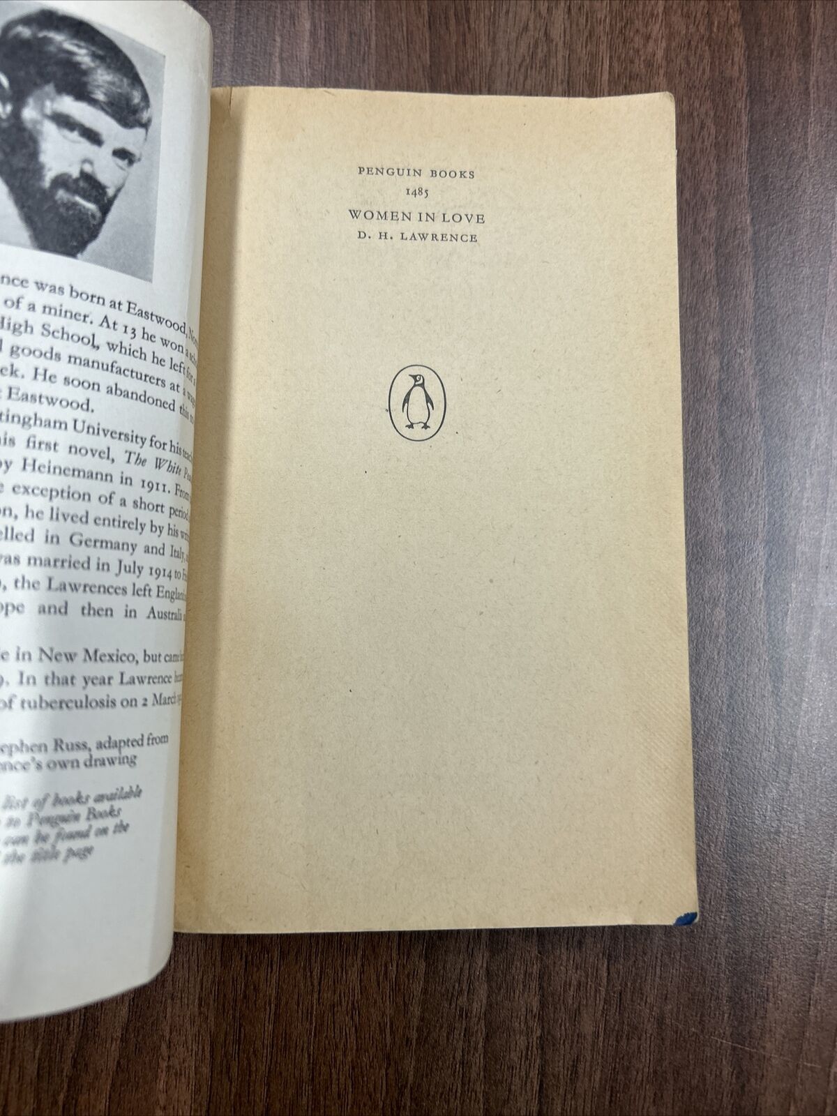 WOMEN IN LOVE D H Lawrence - Penguin Books No 1485 1961