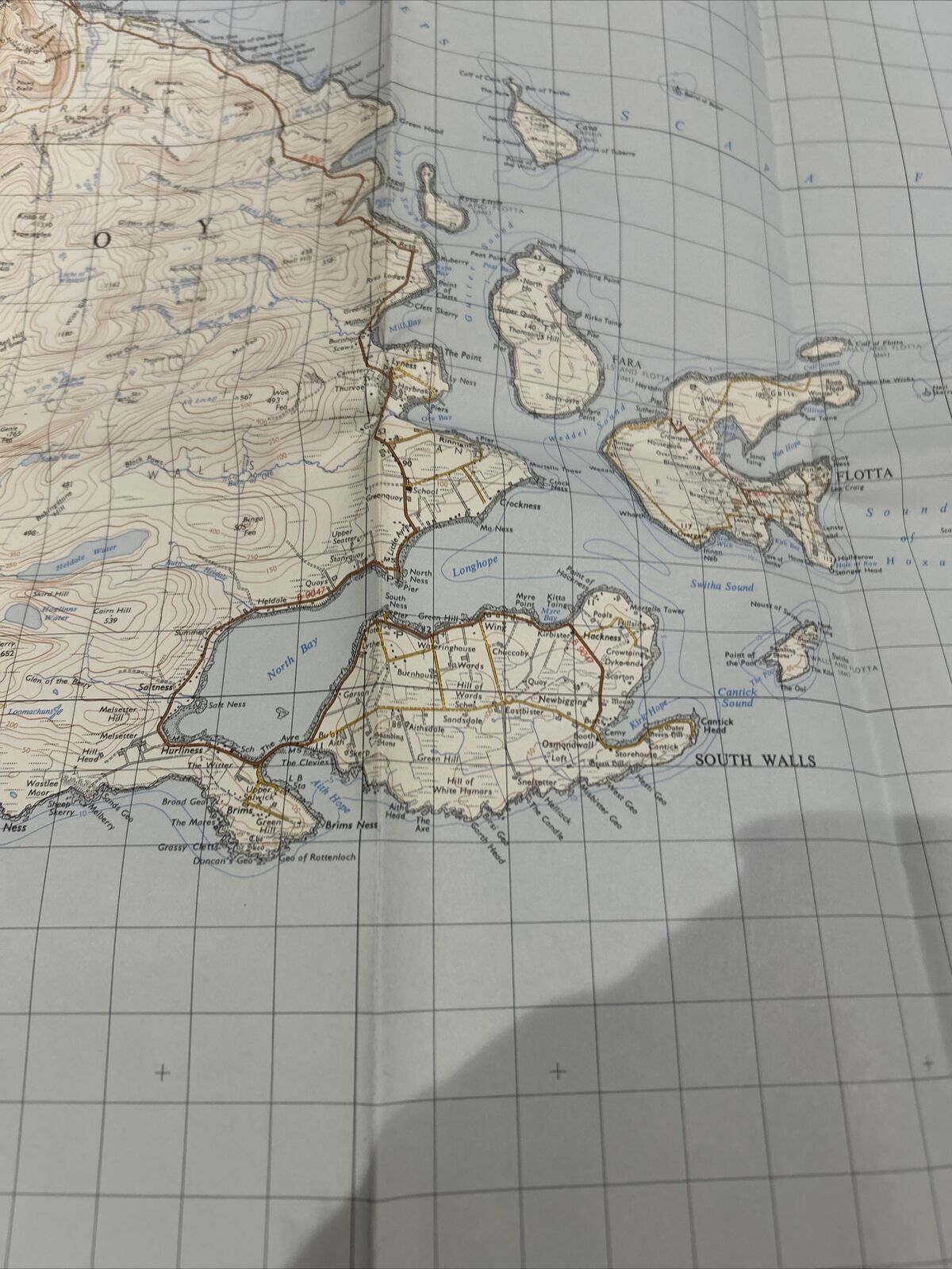 PENTLAND FIRTH 1958 Edition Ordnance Survey One Inch Map Sheet 7 Stroma Hoy