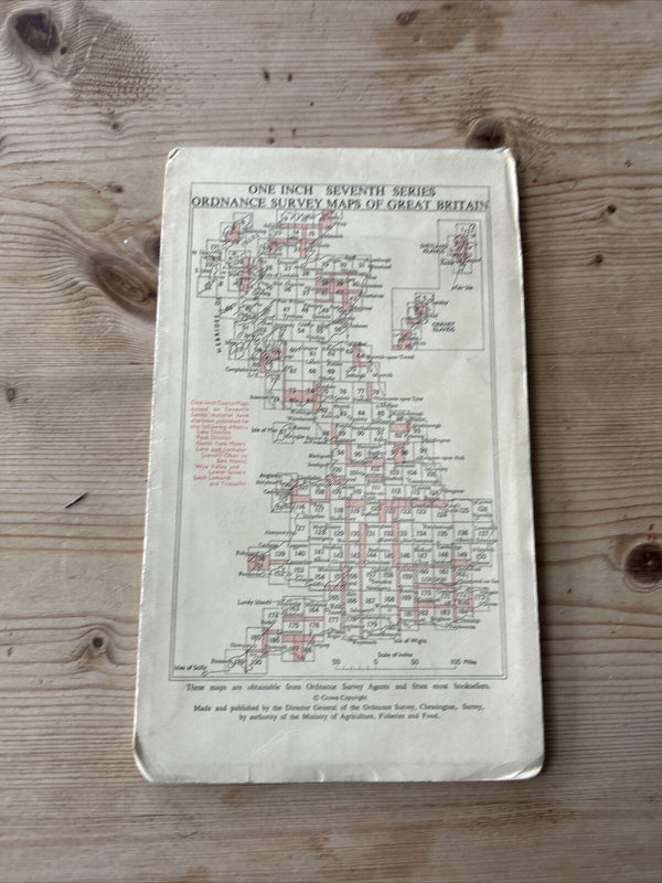 PEMBROKE Ordnance Survey Seventh Series Paper One inch 1952/60 Sheet 151 Wales