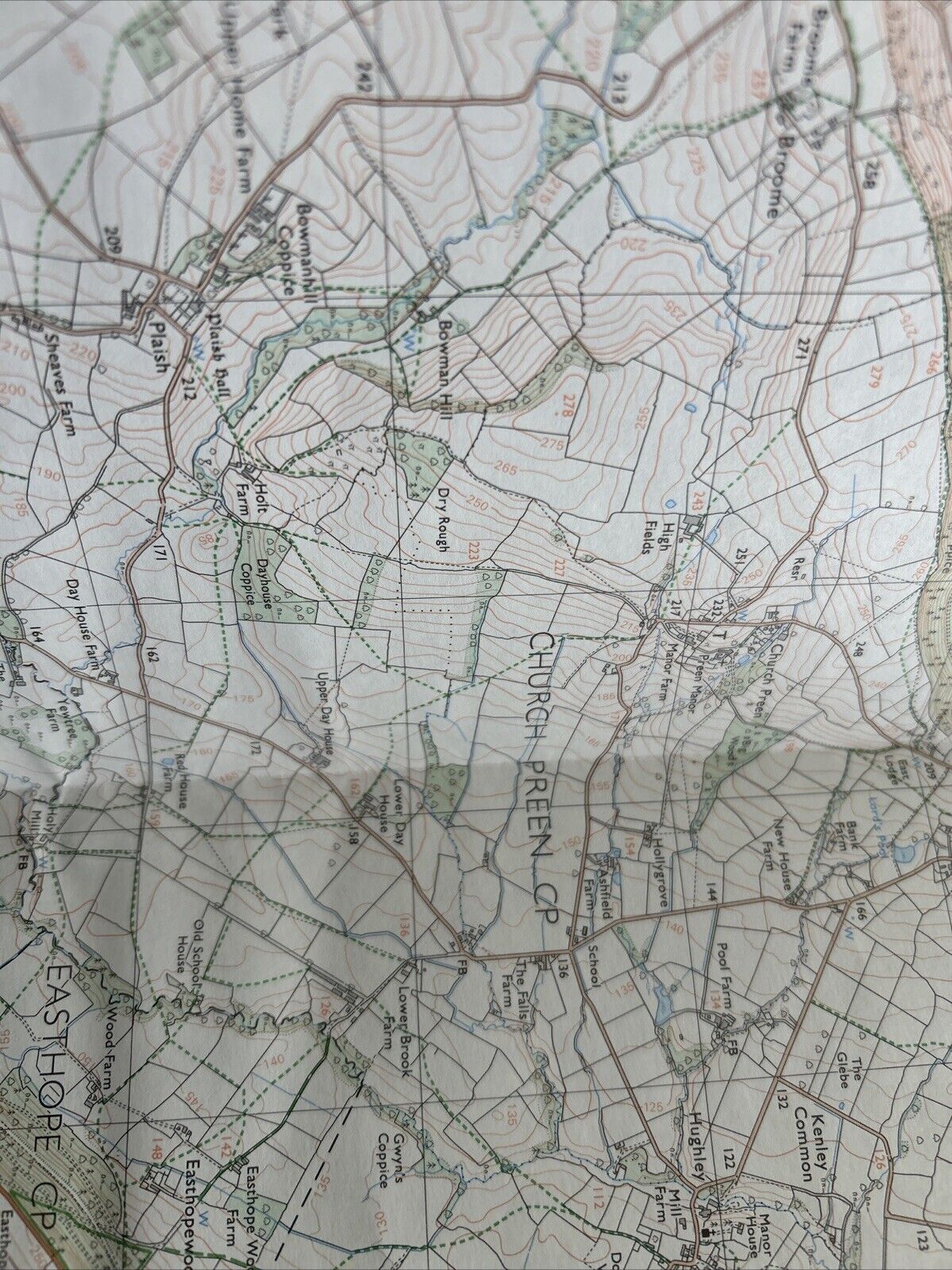 CHURCH STRETTON Ordnance Survey Map Pathfinder 910 1990 Shipton Betchcott