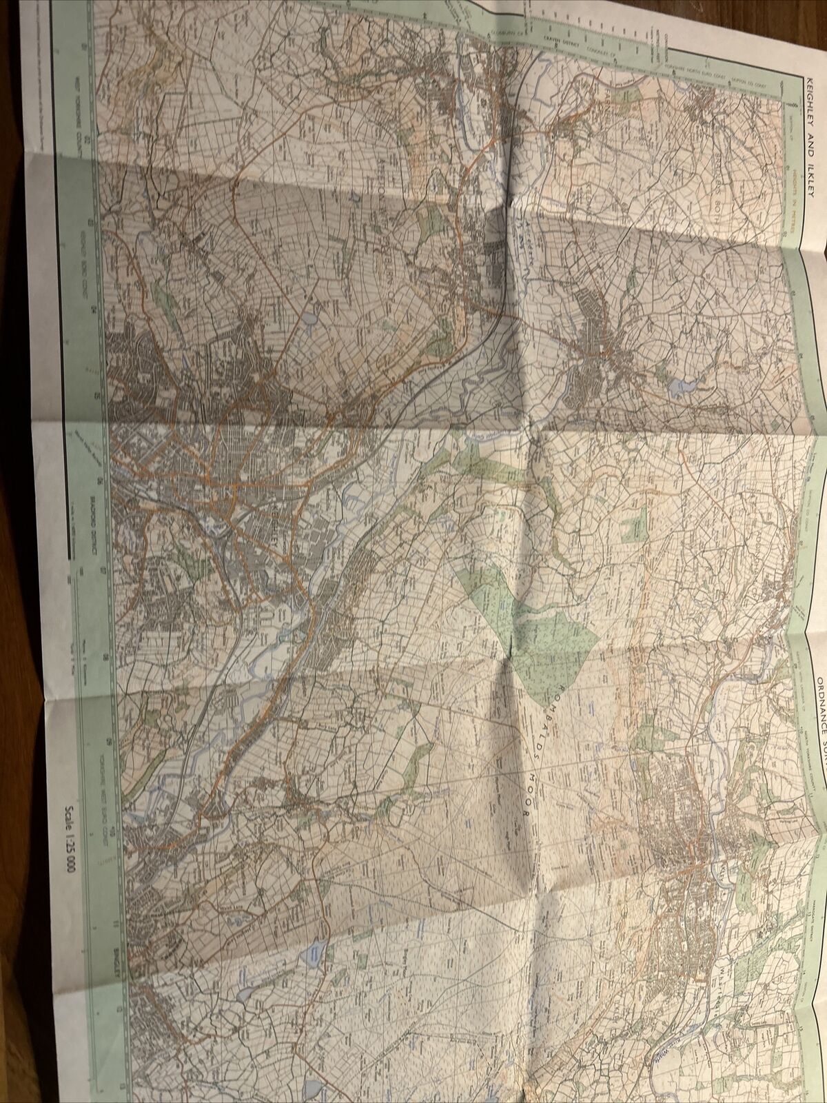 KEIGHLEY & ILKLEY Pathfinder Ordnance Survey Sheet SE04/14 1:25000 1983 Guiseley