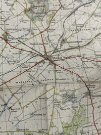 MARKET WEIGHTON Ordnance Survey Seventh Series Paper One inch 1955 Sheet 98