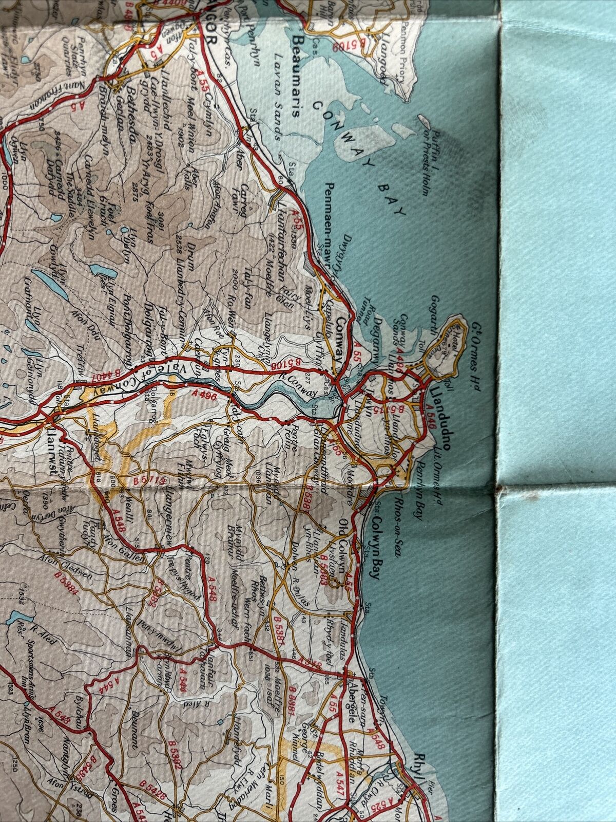 LIVERPOOL HOLYHEAD Bartholomew Quarter Inch Map No 12 Automobile Association