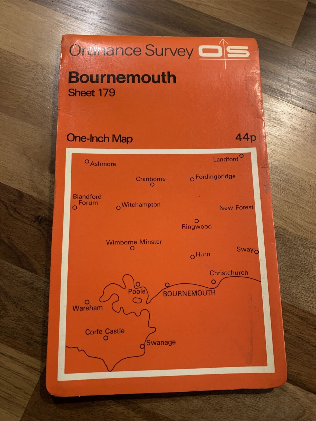 BOURNEMOUTH Ordnance Survey Map One Inch 1971 Sheet 179 Swanage Verwood