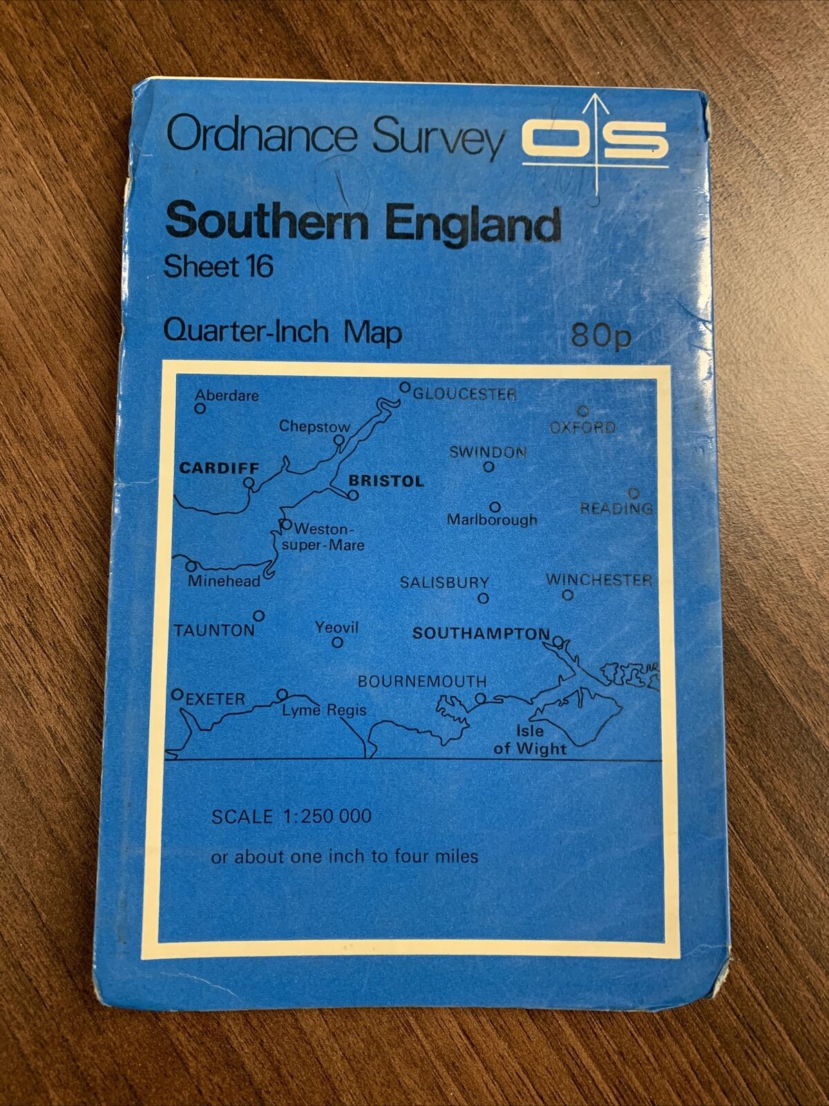 SOUTHERN ENGLAND Ordnance Survey Map Quarter Inch Sheet 16 1973 Southampton