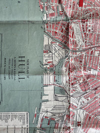 HULL - BROWNS CLOTH NEW PLAN Red Edition Humber Kingston 1930s?