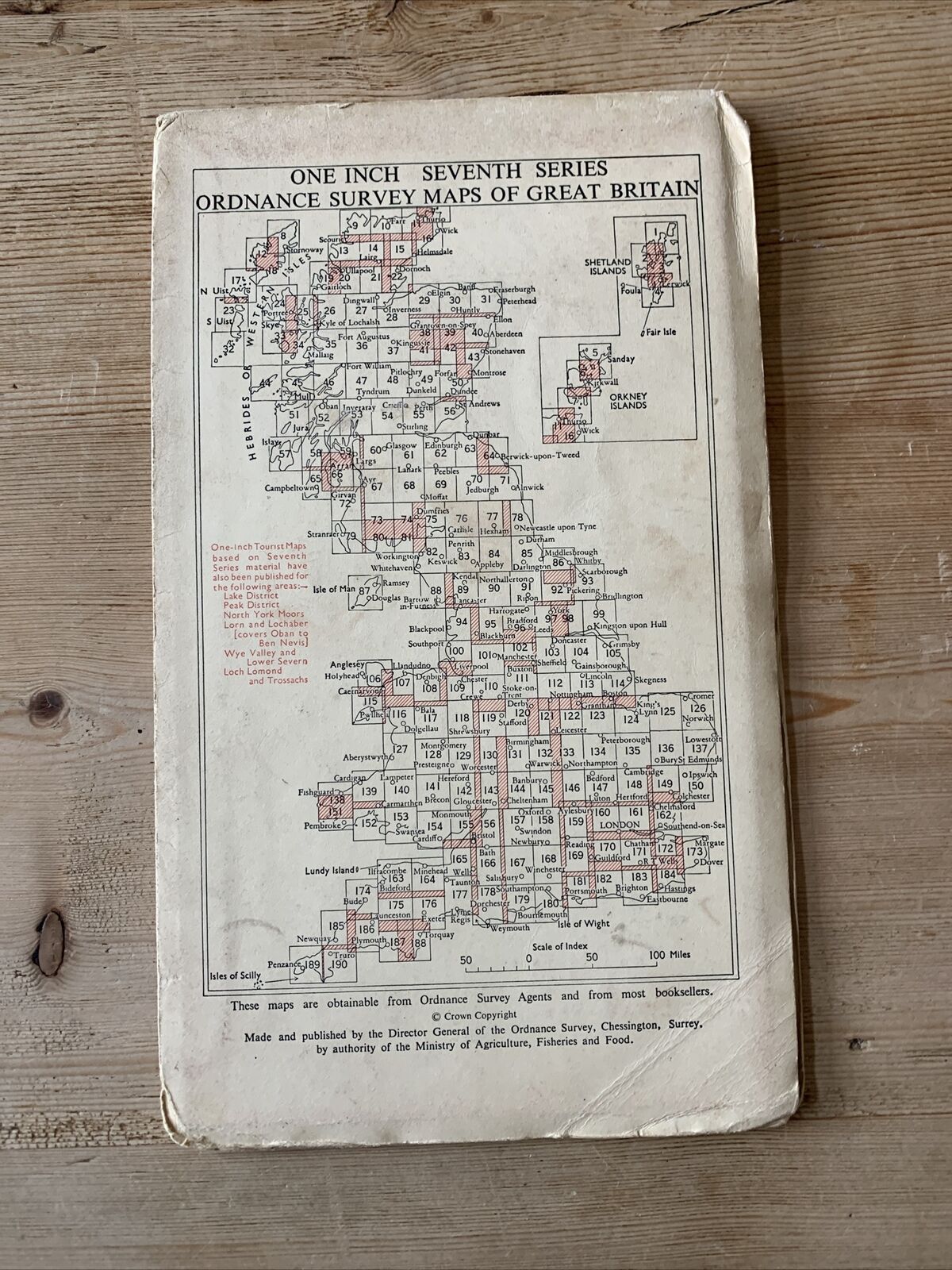 Exeter Sidmouth Tiverton  1960 Edition Ordnance Survey One Inch Map No 176