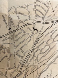 LEWES Street Plan & Road Map Of Sussex Brighton Barnetts 1950s? Advertising