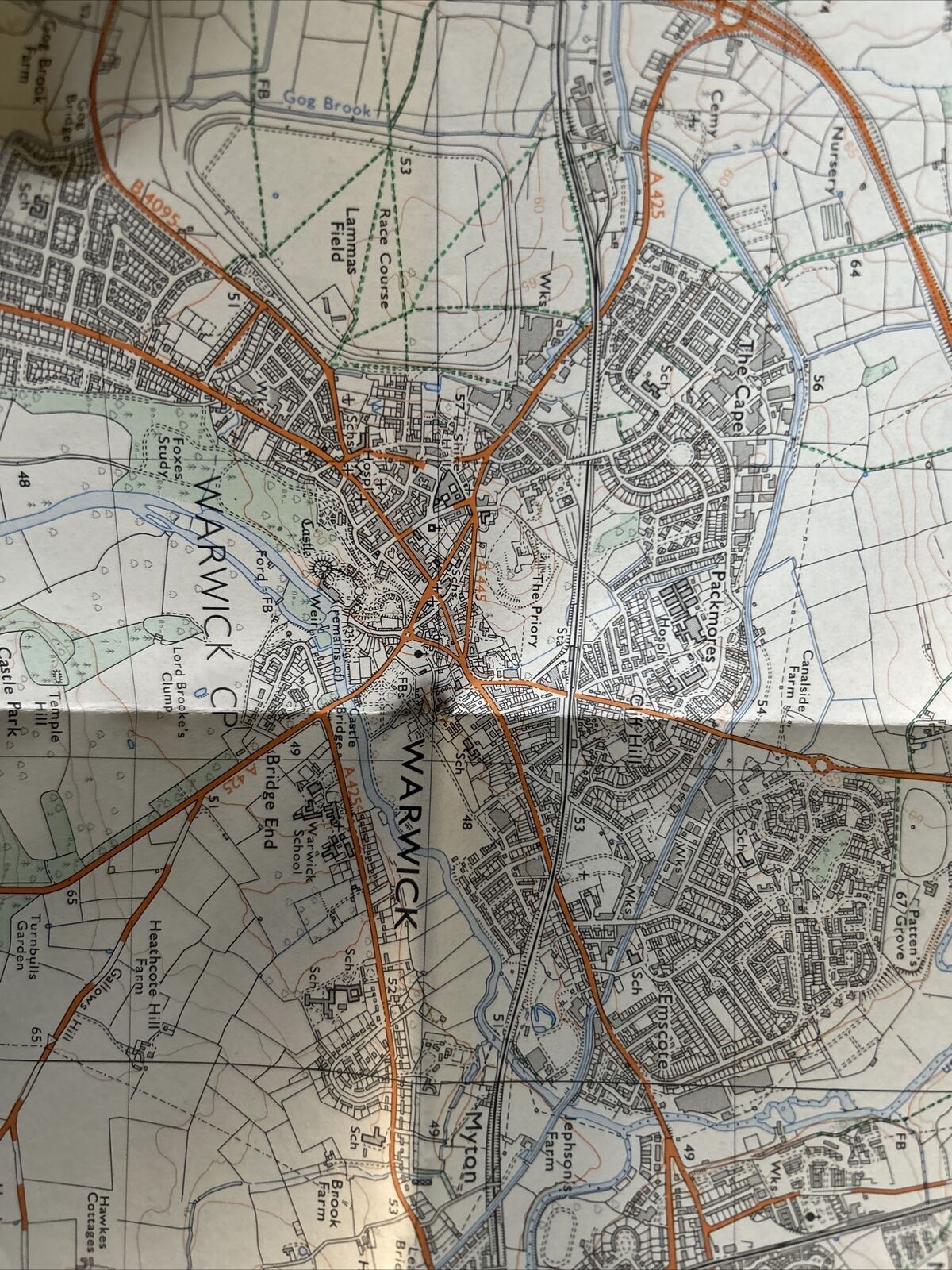 ROYAL LEAMINGTON SPA Ordnance Survey Second Series 1:25,000 Map SP26/36 1974