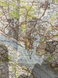 THE SOLENT Ordnance Survey Paper Sixth Series 1945 Sheet 180 One Inch Isle Wight