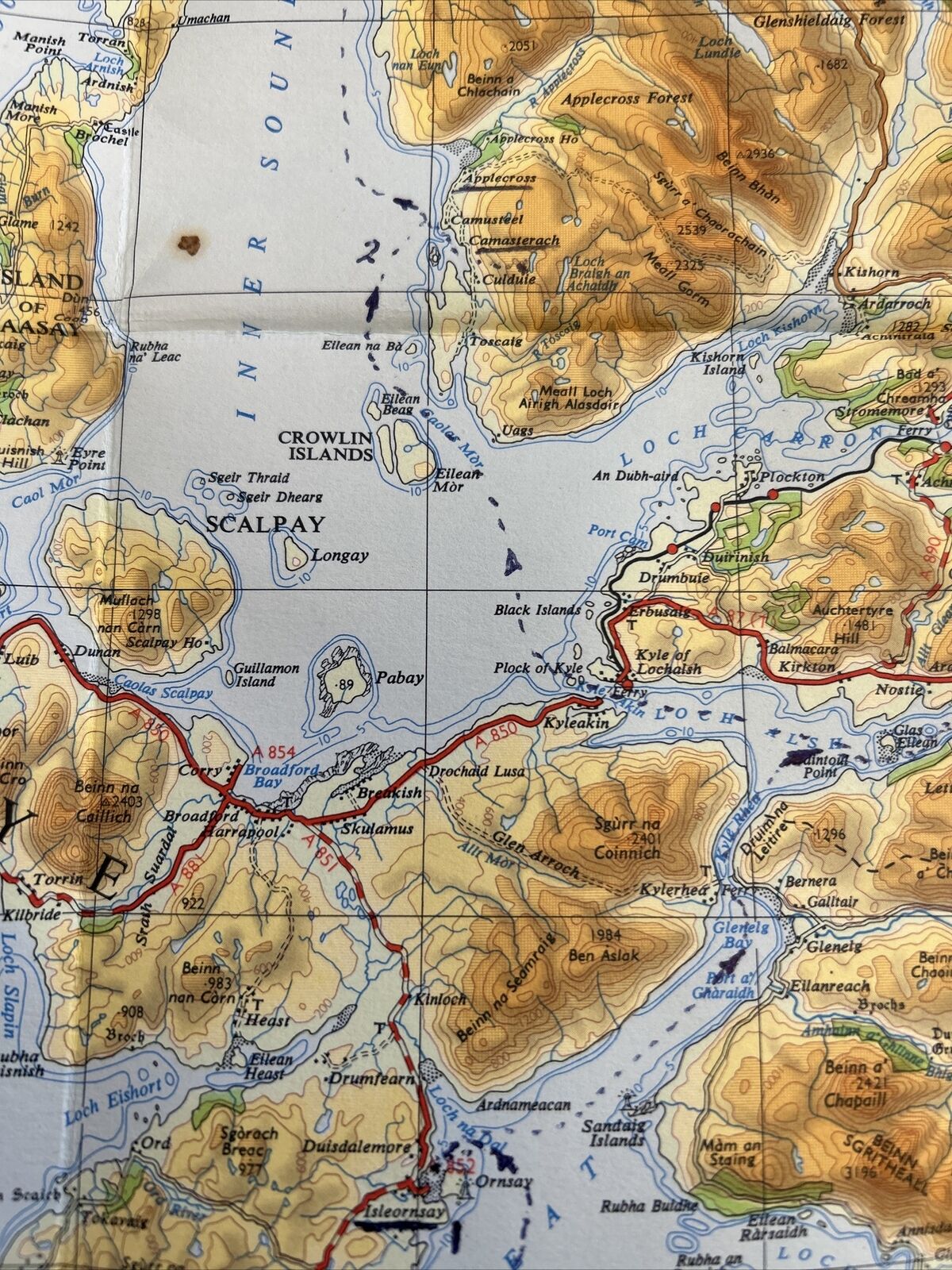 WESTERN HIGHLANDS No 4 Fifth Edition Cloth Ordnance Survey Quarter In 1961 Marks