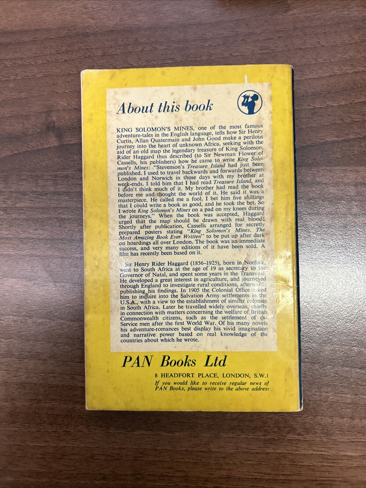 KING SOLOMON’S MINES H Rider Haggard - Pan Books 1951 Africa Colonial
