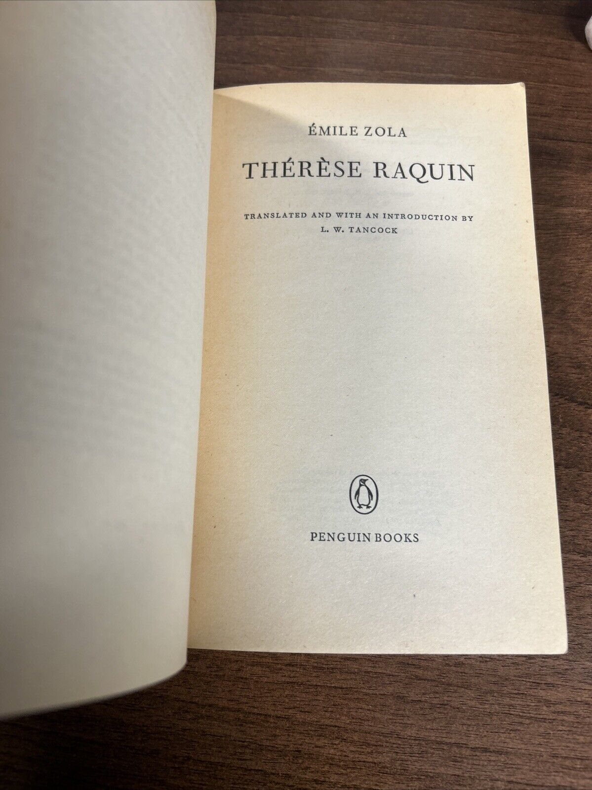 THERESE RAQUIN Emile Zola - Penguin Classics 1971