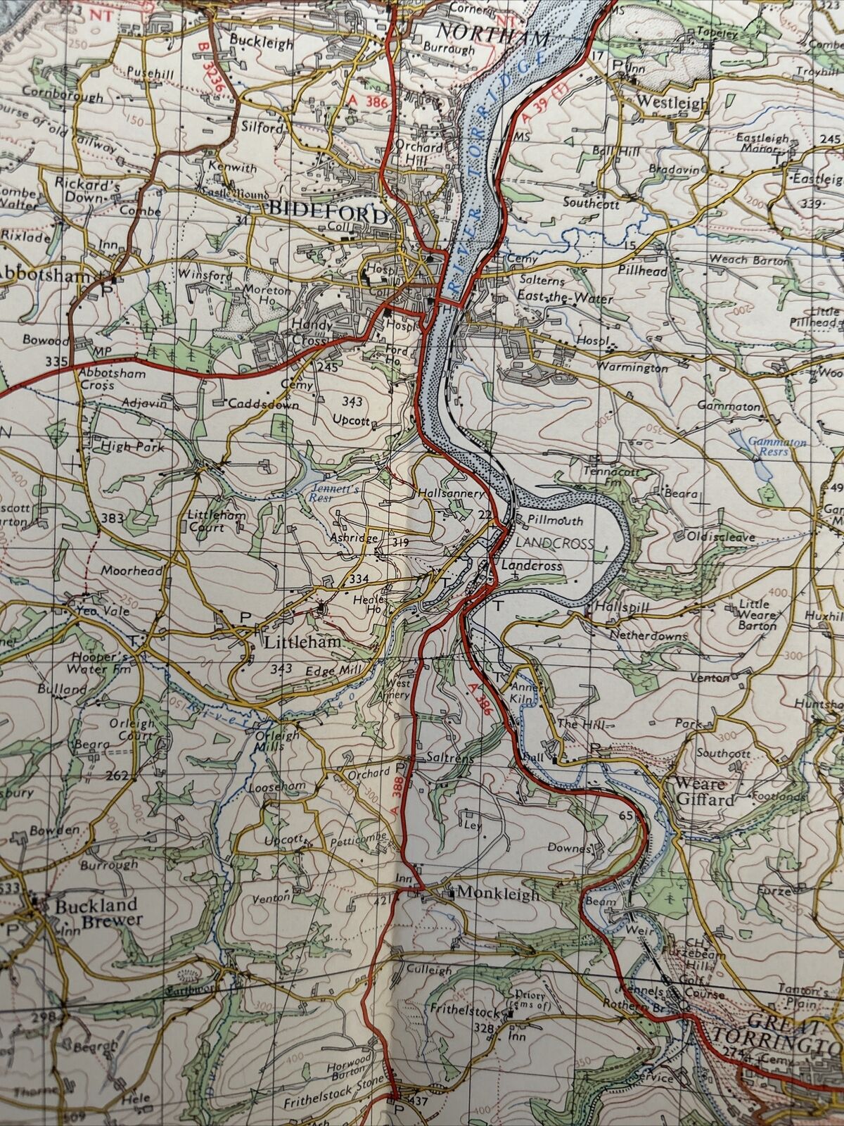 BARNSTAPLE Ordnance Survey One Inch Map Sheet 163 Good Condition 1970 Devon