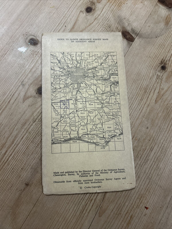 DORKING Ordnance Survey Sheet TQ14 1:25000 1956 Holmwood Capel