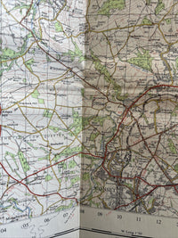 HEXHAM Ordnance Survey Seventh Series CLOTH One Inch Map Sheet 77 1964 Birtley