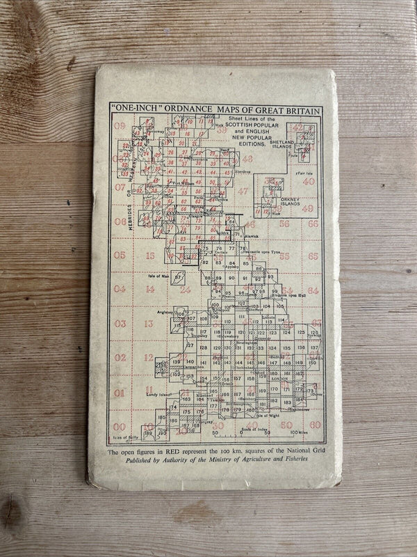 NORWICH Ordnance Survey One Inch Map 1945 Sixth Edition Sheet 126 Great Yarmouth