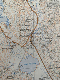 LLYN CWELLYN Snowdonia Ordnance Survey 1:25,000 First Series 1953 57R Sheet SH55