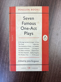 SEVEN FAMOUS ONE-ACT PLAYS - various - Penguin Books 1950 No 117 Bax Jacobs