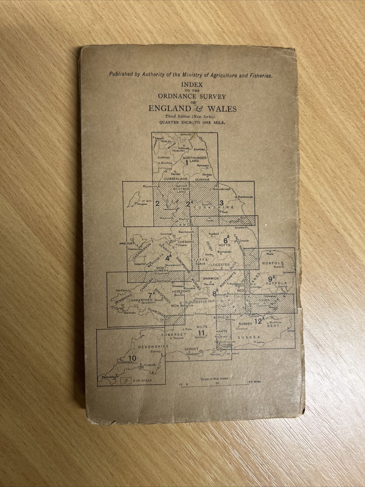 ENGLAND SOUTH WEST Ordnance Survey Cloth Quarter Inch Map 1920 Sheet 10 Cornwall