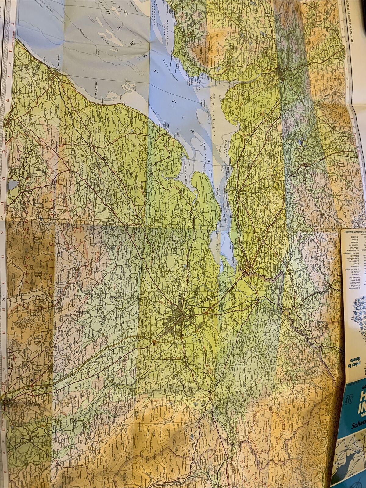 Bartholomew Half Inch Map No 38 Solway Firth 1972