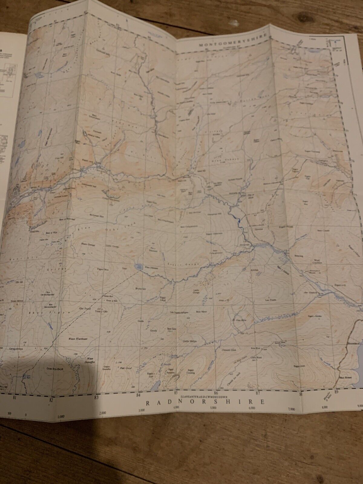 Afon Elan Wales - Ordnance Survey Map 1957 -  1:25,000