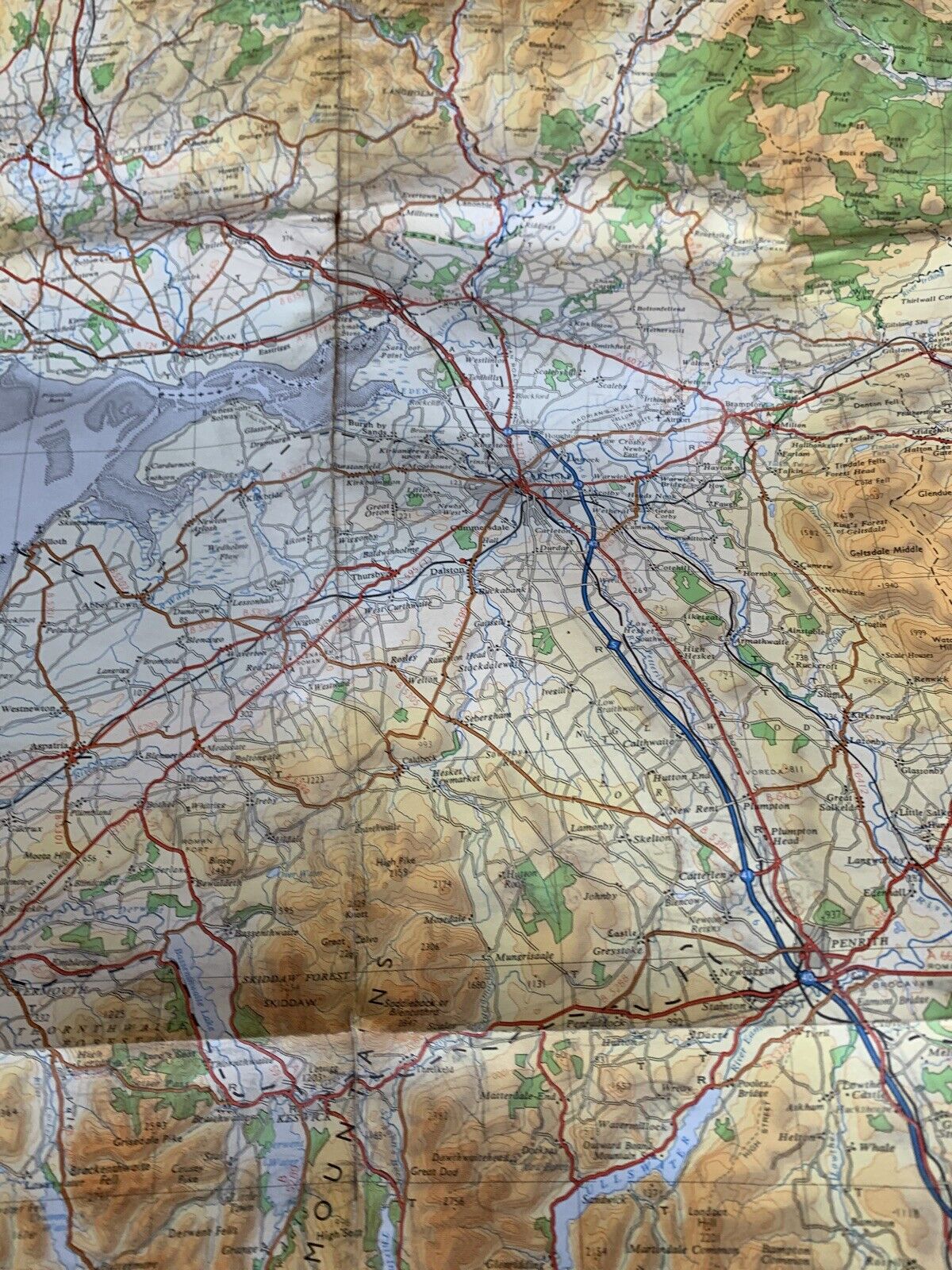 Solway Firth - Ordnance Survey Quarter Inch Map No 8 1973 Isle Of Man Carlisle