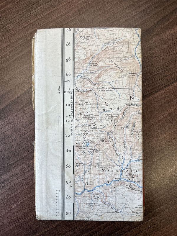 KINGUSSIE Scotland CLOTH Ordnance Survey One Inch Sheet 43 Popular Ed 1947