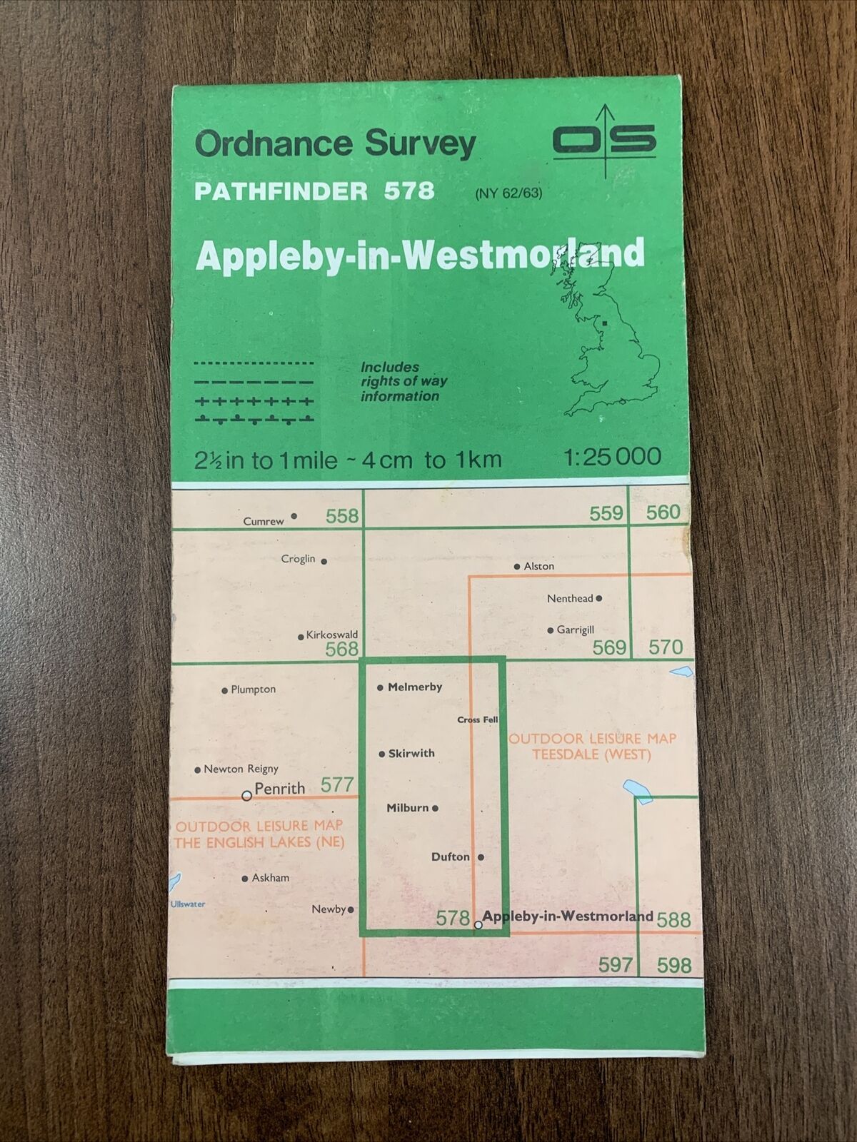 APPLEBY IN WESTMORLAND - Ordnance Survey Pathfinder Map Sheet 578 1989