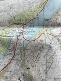 FORT AUGUSTUS Ordnance Survey Seventh Series Paper One inch 1954 Sheet 36 Laggan