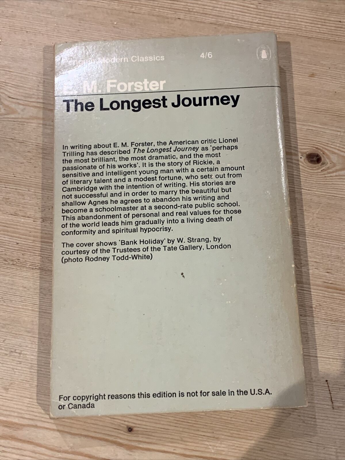 THE LONGEST JOURNEY - EM Forster - Penguin Modern Classics 1967 No 1470