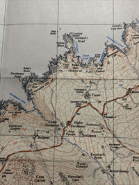 PENZANCE Ordnance Survey Sheet SW43 Map 1:25000 First Series 1960 Morvah Zennor