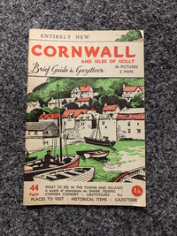 CORNWALL & ISLES OF SCILLY Brief Guide & Gazetteer 1960s? 26 Pictures 2 Maps