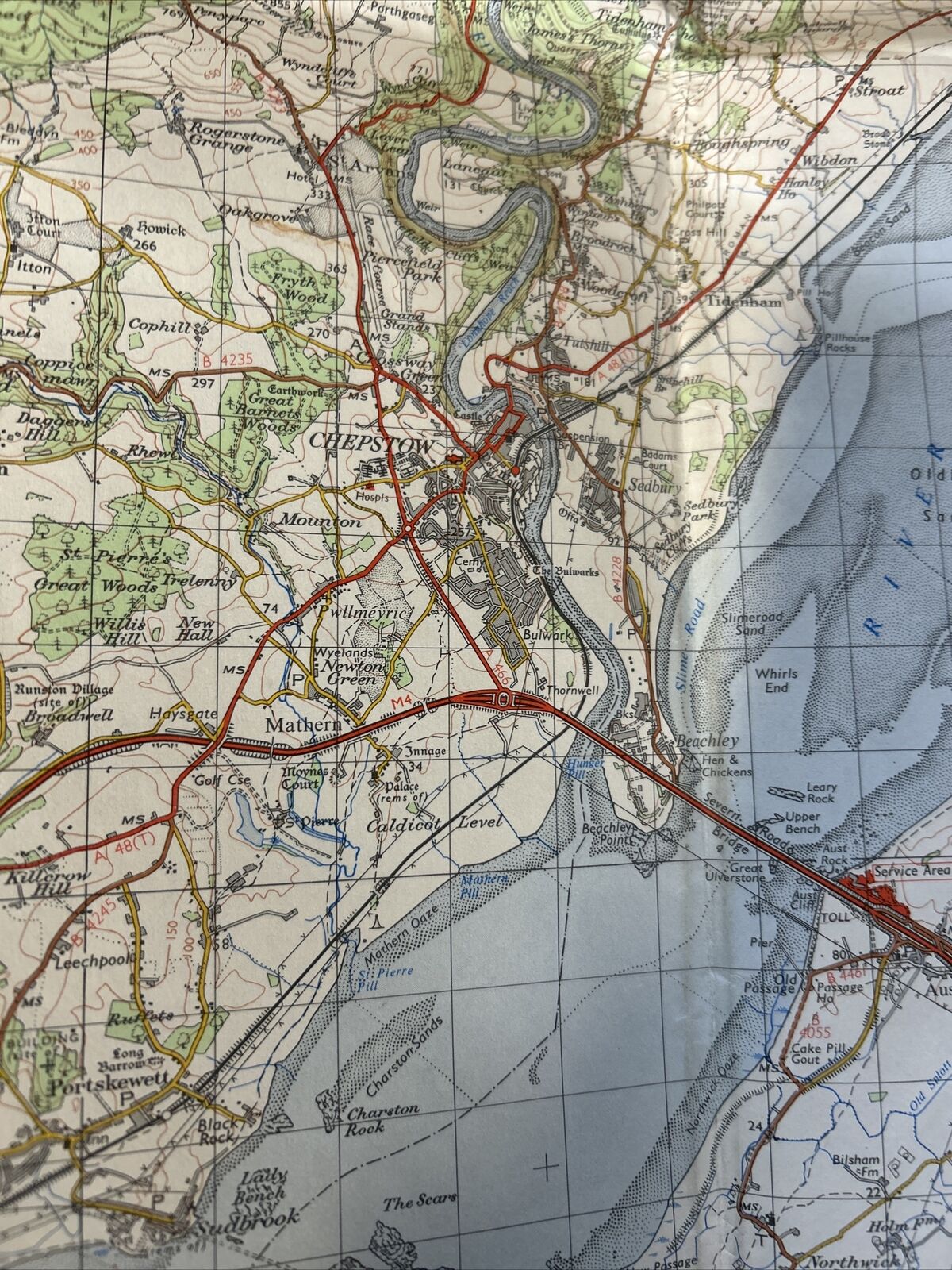 BRISTOL & NEWPORT - Ordnance Survey One Inch Map Sheet 155 1967 Portishead