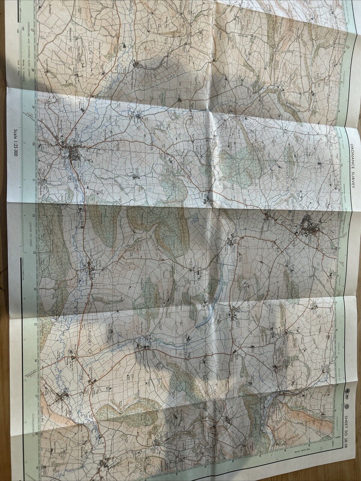 BISHOPS CASTLE & CLUN Pathfinder 930 Ordnance Survey SO28/38 1:25,000 1985