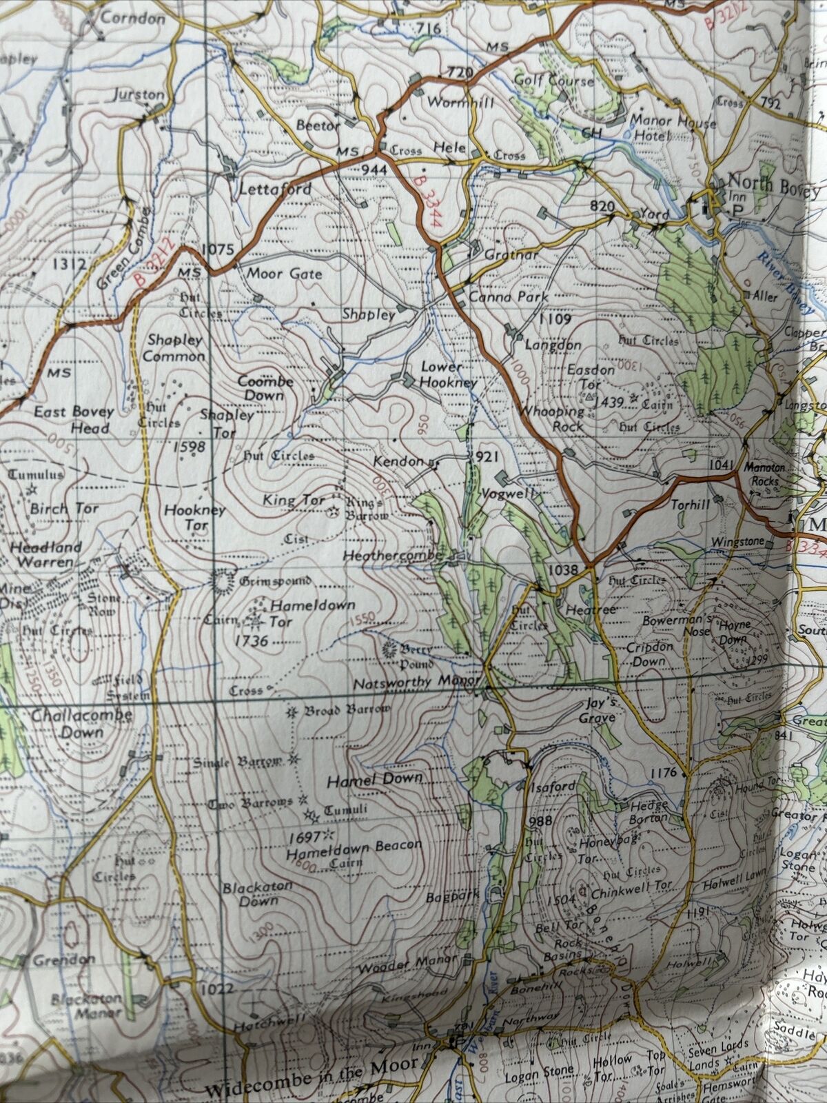 OKEHAMPTON Ordnance Survey Seventh Series Paper One inch 1960 Sheet 175 Devon