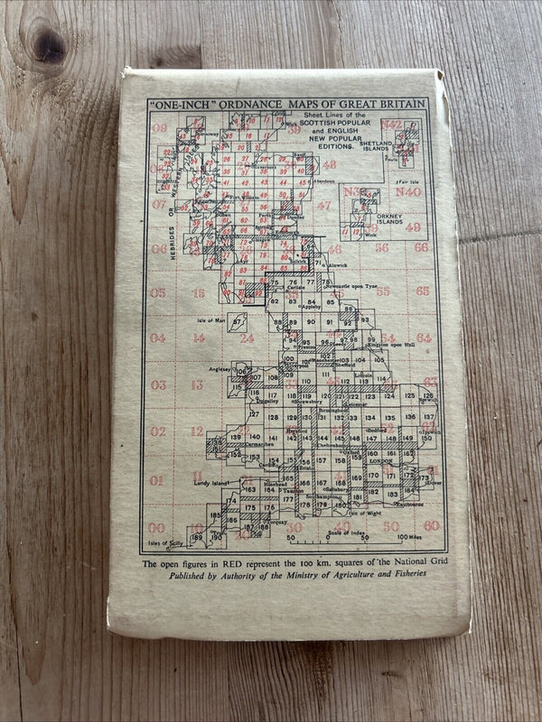 PRESTON Ordnance Survey Sixth Edition Cloth One inch 1947 Sheet 93 Ribble Lytham