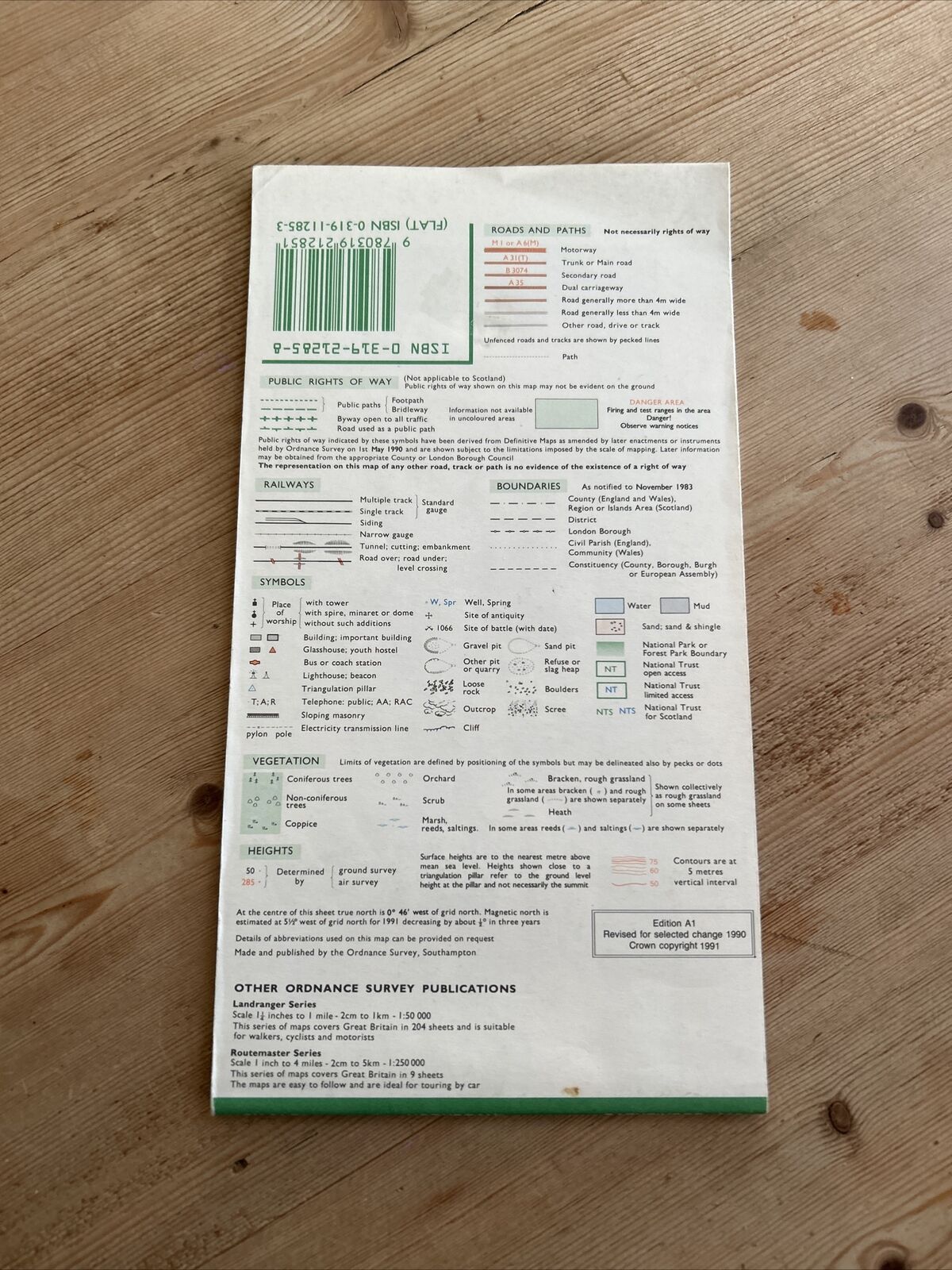 HORNDEAN Pathfinder 1285 Ordnance Survey 1:25,000 1991 South Harting